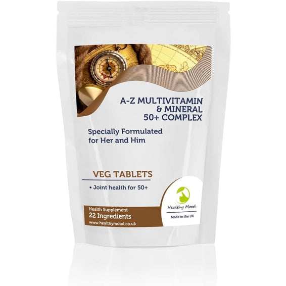50+ Plus A-Z Multivitamins & Minerals 23 Micronutrients Complex x 30 Tablets Pills Health Food Supplements 22 Vitamins Ingredients Optimal Health & Wellness - Naturhealth UK #
