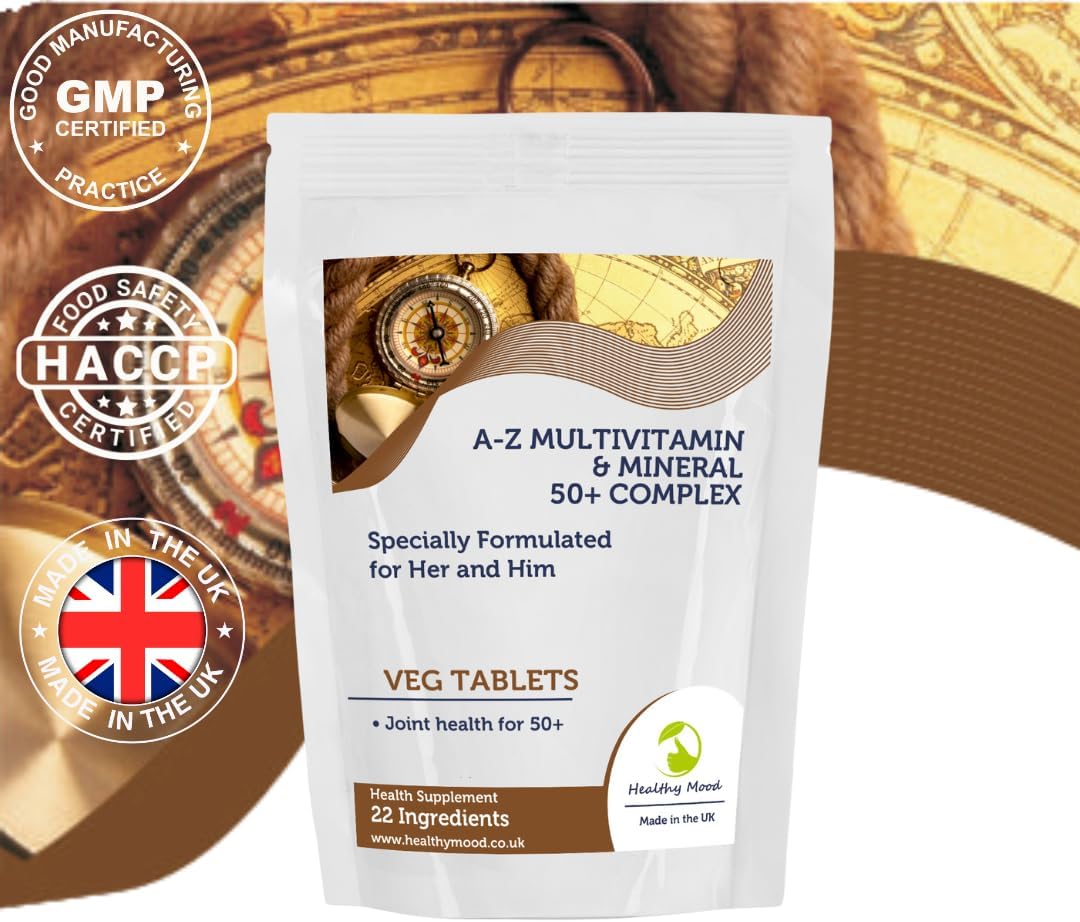 50+ Plus A-Z Multivitamins & Minerals 23 Micronutrients Complex x 30 Tablets Pills Health Food Supplements 22 Vitamins Ingredients Optimal Health & Wellness - Naturhealth UK #