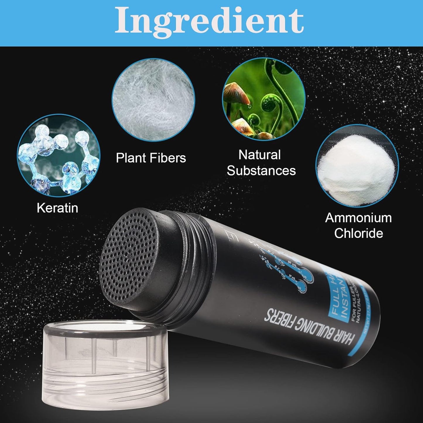 Hair Fibres Dark Brown, Hair Fibers For Men Professional Quality Fibre Hair Powder Spray Hair Building Fibers Hair Loss Concealer for Men and Women for Bald Spots & Thinning Hair (Dark Brown) - Naturhealth UK #