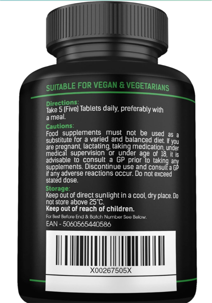 Organic Chlorella and Spirulina - 2500mg - 300 Tablets - Broken Cell Wall - Pure Formula Supplement with No Additives - Naturhealth UK #