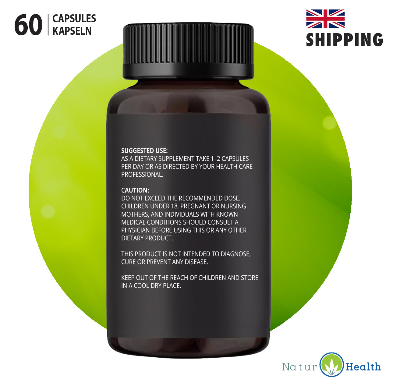 Shilajit Sea Moss and Lion's Mane - 60 Capsules 800MG UK - Naturhealth UK #