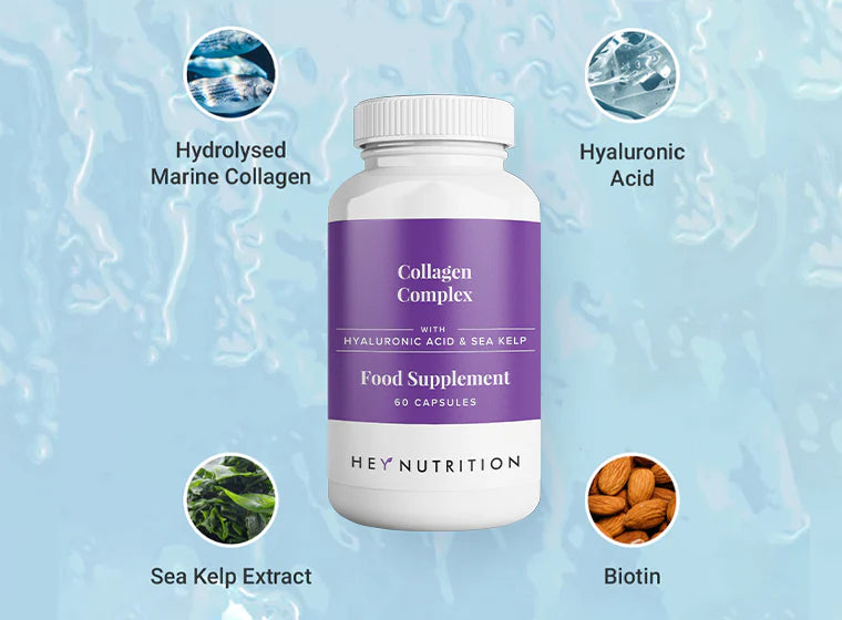HEY NUTRITION COLLAGEN COMPLEX HYALURONIC ACID/SEA KELP - Naturhealth UK #