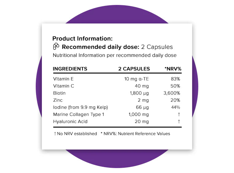 HEY NUTRITION COLLAGEN COMPLEX HYALURONIC ACID/SEA KELP - Naturhealth UK #