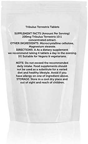 Tribulus Terrestris 2000mg 10:1 Concentrated Extract Veg 60 Tablets Health Supplements Nutrition - Healthy Mood - Naturhealth UK #