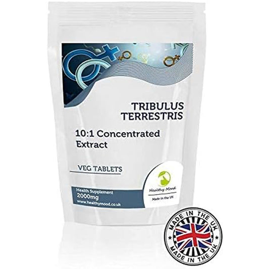 Tribulus Terrestris 2000mg 10:1 Concentrated Extract Veg 60 Tablets Health Supplements Nutrition - Healthy Mood